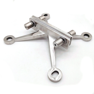 Mirror stainless steel SS304 SS316 four arms curtain wall glass spider fittings